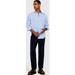 Sisley %100 Keten Regular Fit Gömlek Erkek Siyah Gömlek - 325P5BKUSQ029