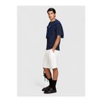 Sisley %100 Keten Slim Fit Bermuda Şort Erkek Kırık Beyaz Şort - 324P4aghs9010