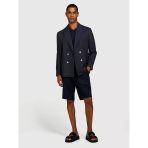 Sisley %100 Keten Slim Fit Bermuda Şort Erkek Lacivert Şort - 325P4aghs9010