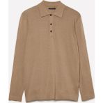 Sisley %100 Pamuk Polo Yaka Kazak Erkek Bej Kazak - 325A1028s300p