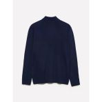 Sisley %100 Pamuk Polo Yaka Kazak Erkek Lacivert Kazak - 325A1028s300p