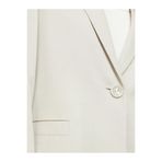 Sisley %100 Viskoz Cebi Biyeli Tek Düğmeli Saten Blazer Ceket Kadın Gri Ceket - 324P29nmlw023