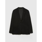 Sisley %100 Viskoz Cebi Biyeli Tek Düğmeli Saten Blazer Ceket Kadın Siyah Ceket - 324P29nmlw023
