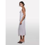 Sisley %100 Viskoz Saten Midi Etek Kadın Gri Etek - 325P42bzl002r