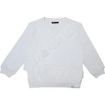 Sisley Beyaz Önü Fırfır Detaylı Kız Çocuk Sweatshirt SIS-G1114