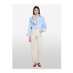 Sisley Kadın Kemik %100 Pamuk 5 Cepli Orta Bel Düz Paça Denim Pantolon
