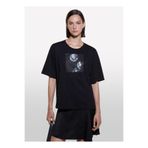 Sisley Kadın T-Shirt 5003202381, Siyah, S