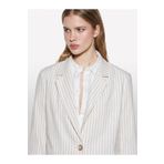 Sisley Keten Karışımlı Düğmeli Cepli Blazer Ceket Kadın Siyah Ceket - 325P25ICLW030