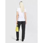 Sisley Pamuk Modal Karışımlı Normal Kalıp Bisiklet Yaka T-Shirt Kadın Beyaz T-Shirt - 324P3TNHL11A2