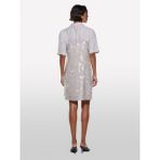 Sisley Sisley %100 Keten Kısa Kollu Gömlek Kadın Gri Gömlek - 325P5BMLLQ08U - XS