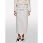 Sisley Sisley Keten Karışımlı Yandan Fermuarlı Slim Fit Midi Etek Kadın Siyah Etek - 325P45ICL002P - 42