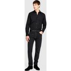 Sisley Slim Fit Esnek Koton Gömlek Erkek Siyah Gömlek - 323A5cnx5ql19