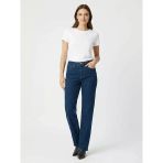 Sisley Streç Pamuklu Taş Yıkama Slim Fit Denim Pantolon Kadın Haki Yeşili Denim Pantolon - 325P4mcple046