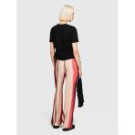Sisley Streç Pamuklu Yanları Büzgülü Bisiklet Yaka T-Shirt Kadın Siyah T-Shirt - 324P3x23l105m