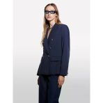 Sisley Viskoz Karışımlı Düğme Detaylı Blazer Ceket Kadın Lacivert Ceket - 325A2kvxlw037
