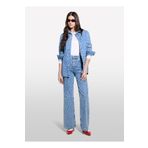 Sisley Yüksek Bel Bol Kesim Açık İndigo Kadın Pantolon 43Y3LE04F