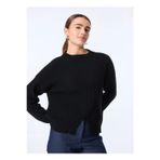 Sisley Yün Karışımlı Düşük Omuz Normal Kesim Kazak Kadın Siyah Kazak - 324A136wm105b