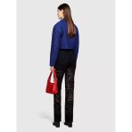 Sisley Yün Karışımlı Yüksek Bel Dantel Efektli Pantolon Kadın Siyah T-Shirt - 323A48c6lf03w