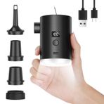 Şişme nesneler için elektrikli pompa, 400 mAh LED gösterge, kamp ışıklı şişirilebilir havuz pompası, kompakt kamp malzemeleri, havuz, seyahat, dış mekan, ev için