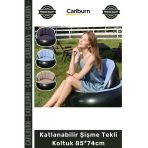 #Şişmekoltuk Portatif Rahat Ergonomik Kamp Bahçe Şişme Yatak Katlanabilir Şişme Tekli Koltuk 85*74Cm