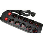 Sistem 2000 10'lu Uzatma Grup Priz 3 Metre 5+5 Anahtarlı Bağımsız Akım Korumalı 10’lu Çoklu Priz