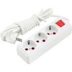 Sistem 3'lü 3 Metre Topraklı Grup Priz Uzatma Ara Kablosu Anahtarlı