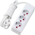 Sistem Özel Üretim 3'lü 3 Metre Topraklı Grup Priz Uzatma Ara Kablosu (3 x 1,5 mm Net Kalınlık)