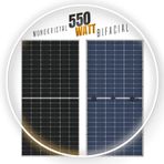 Sistem Solar Bifacial 550W Watt Güneş Paneli Monokristal 144 Hücre Solar Panel