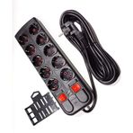 Sistem2000 Çoklu Priz 10+2 USB Çift Çıkışlı 12li Grup Priz 5 Metre Anahtarlı 5+5 3x1.5 Bakır Kablolu