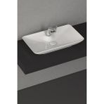 Sistemay Clear Tezgah Üstü Beyaz Lavabo 65x39 Cm