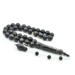 Sistemli Küre Kesim Dev Boy Siyah Koç Boynuzu Tesbih 12 Mm