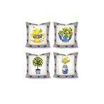 Sister Home Design Limon İnci Dantel Kırlent Kılıfları 43x43 cm - Dekoratif Kanepe, 4lü Kırlent Kılıfı
