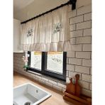 Sister Home Design Zeytin Desen Pinterest Countryketen Kısa Fırfırlı Country Mutfak, Cafe,banyo, Çiftlik Evi Perdesi - Ekru - 100 x 70 cm