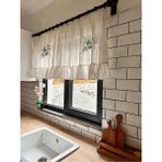 Sister Home Design Zeytin Desen Pinterest Countryketen Kısa Fırfırlı Country Mutfak, Cafe,banyo, Çiftlik Evi Perdesi - Ekru - 250 x 100 cm