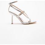 Sister In Love Shoes Elvira Ince Bantlı Topuklu Ayakkabı - Silver