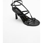 Sister In Love Shoes Elvira Ince Bantlı Topuklu Ayakkabı - Siyah