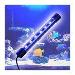 SISWIM Yüzme havuz lambası Fish Tank Light Waterproof Aquarium Lights LED Submersible Waterproof Bar Strip Lamp, Air Bubble lights for Fresh and Saltwater Aquarium Su altında lamba (Color : 17cm)