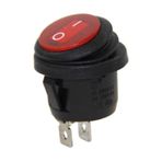 Site Hırdavat IC-133W Yuvarlak Işıksız Anahtar On/Off 2P Kırmızı Körüklü Switch