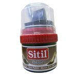 Sitil Klasik Ayakkabı Boyası, Cilalı, Süngerli, 50 ml, 60gr (Kahverengi)