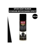 SİTİL Siyah Süet Nubuk Deri Ayakkabı Boyası Bakım Spreyi 250 ml