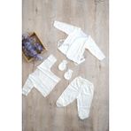 Sitilin Erkek Bebek 5 Li Acil Hastane Çıkışı Seti STL6262 - 0 - 3 Ay - Beyaz