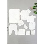 sitilin Kız Bebek Hastane Çıkışı 10 Lu Yenidoğan Süslü Zıbın Seti STL6745