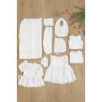 Sitilin Kız Bebek Natıral Pamuk Kumaş Fistolu Dantelli Lüks 10 Lu Hastane Çıkışı Set Stl6800 - 0 - 3 Ay - Beyaz