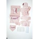 Sitilin Kız Bebek Organik Natural Pembe 10 Lu Hastane Çıkışı Set STL6224 - 0 - 3 Ay