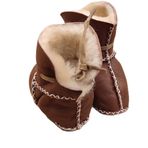 Sitilin Organik Deri Unisex Bebek Patik İçi Yünlü Doğal Bebek Botu STL6037 0-6 Ay