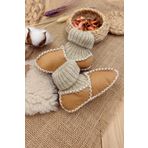 Sitilin Organik Deri Unisex Bebek Patik İçi Yünlü Doğal Bebek Çorap STL6042 12-18 AY