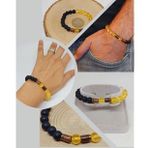 Sitrin Koyu Renk & Oniks Taşı 8mm Unisex Tasarım Bileklik Hawaii Model (4713)