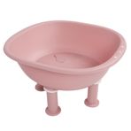 Sitz Bath Tuvalet Için Bath Portatif Delikli Doğumlu Bide Postpartum Bakım Hemoroid Rölyefi Için Soyunabilir Katlanabilir Bacaklar (PINK)
