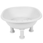 Sitz Bath Tuvalet Için Bath Portatif Delikli Doğumlu Bide Postpartum Bakım Hemoroid Rölyefi Için Soyunabilir Katlanabilir Bacaklar (WHITE)