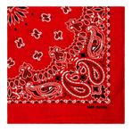 siucrde 22x22 Pamuk Şal Desenli Bandana Baş Sarma Eşarp Bileklik Erkek Kadın için (1 Adet, Kırmızı), Kırmızı, L
